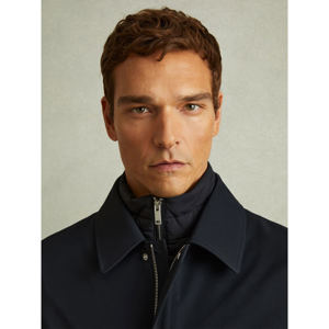 REISS LOGAN Hybrid Removable Funnel Neck Overcoat